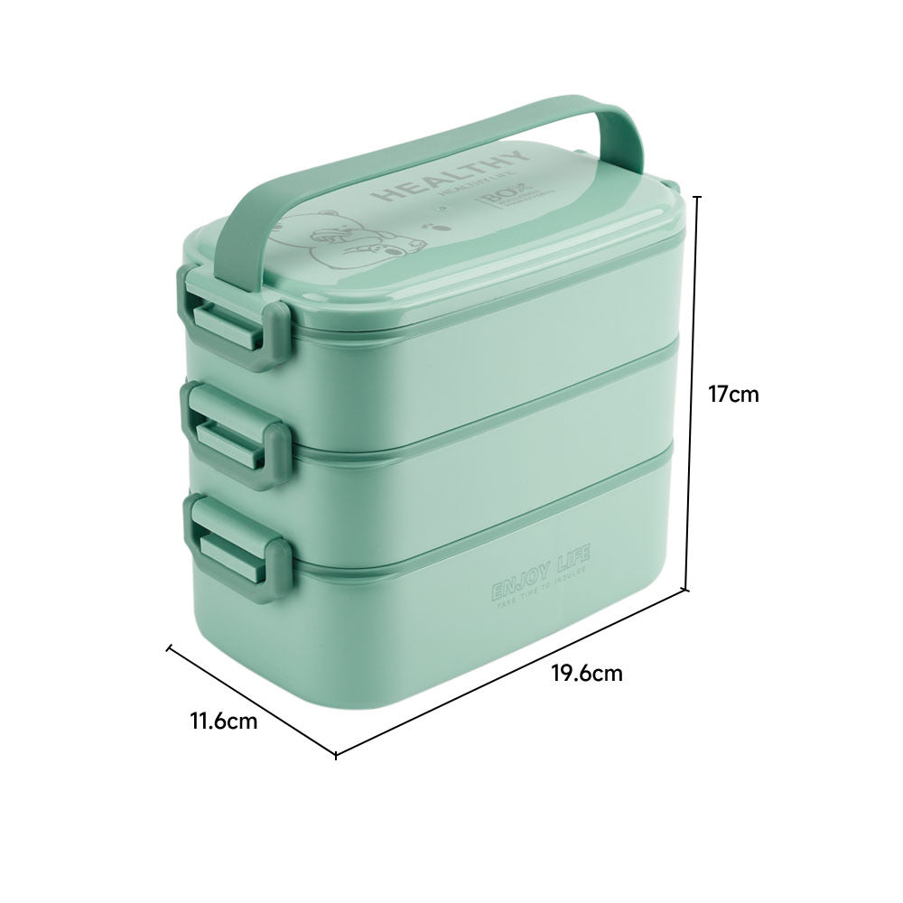 Stackable Bento Lunch Box with Handle 3 Layer, KT0047