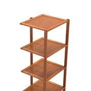 7 Tiers Bamboo Shoe Rack Entryway Hallway Shoe Shelf