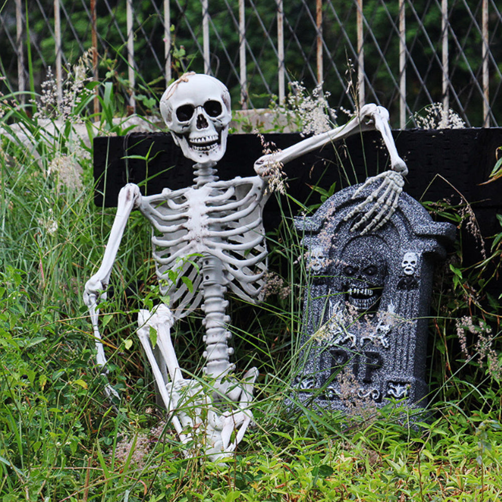 Halloween Realistic Full Body Skeleton Prop Decoration Posable Joints