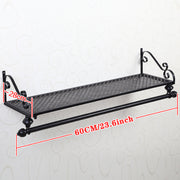 Wall Mounted Metal Clothes Garment Shop Display Rack with Shelf