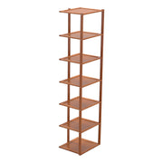 7 Tiers Bamboo Shoe Rack Entryway Hallway Shoe Shelf