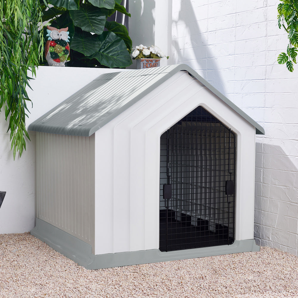 Waterproof Plastic Dog House Pet Kennel with Door