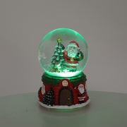 Santa Claus Snow Ball Gift Music Box Christmas Glass Ornament