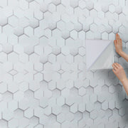 3D Hexagonal Modern PVC Wallpaper Home Wall Decoration