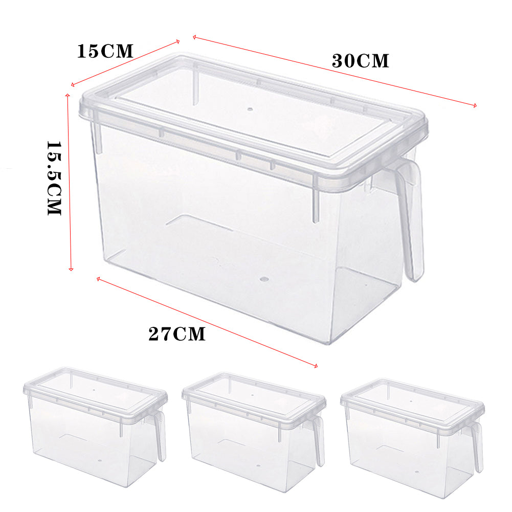 4Pcs Clear Refrigerator Food Storage Container