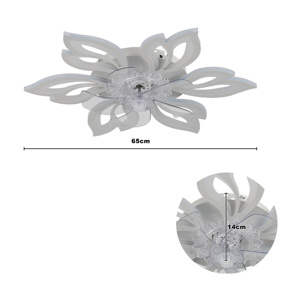 Modern Flower Shape Ceiling Fan with Light