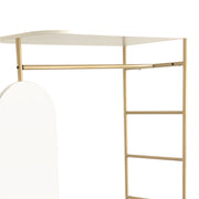 Modern Metal Clothes Rail with Mirror