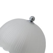 Crystal Table Lamp with Scalloped Lampshade