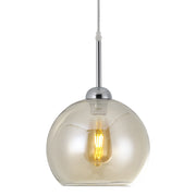 1 Light Globe Hanging Ceiling Light with Glass Lampshade