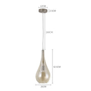 Droplet Glass 1 Head Pendant Light Fixture