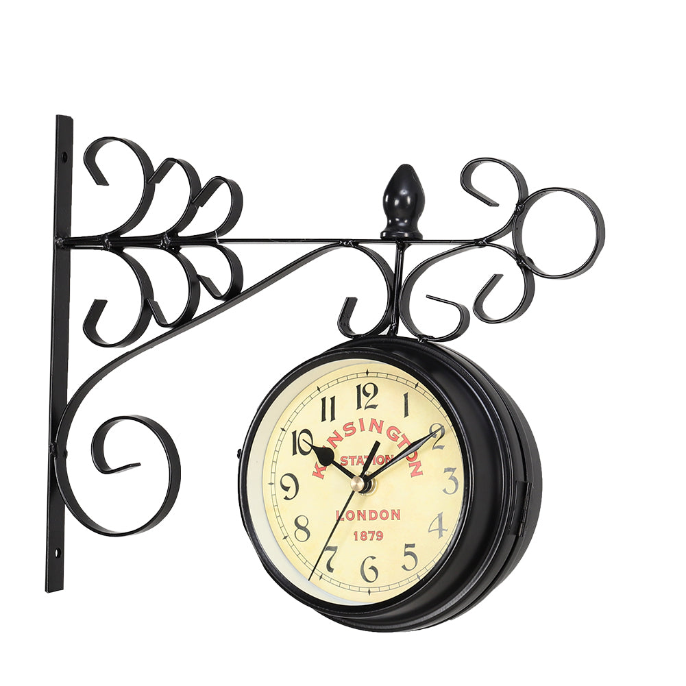 Antique Metal Double Sided Wall Clock