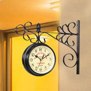 Antique Metal Double Sided Wall Clock