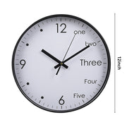 12-Inch Silent Wall Clock with Arabic English Numerals