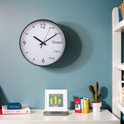 12-Inch Silent Wall Clock with Arabic English Numerals