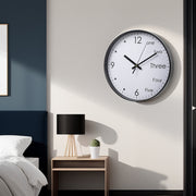 12-Inch Silent Wall Clock with Arabic English Numerals