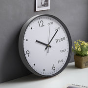 12-Inch Silent Wall Clock with Arabic English Numerals