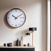 12-Inch Silent Wall Clock with Arabic English Numerals