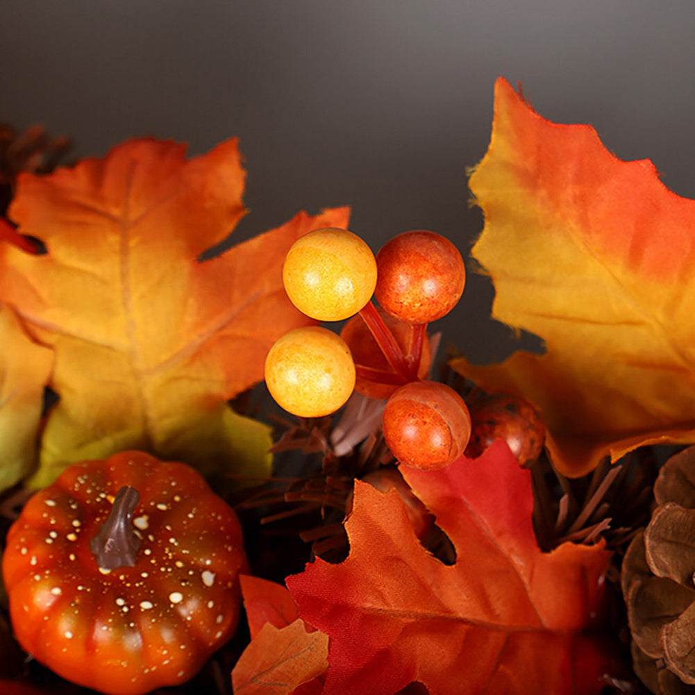 Artificial Maple Leaf Wreath Outdoor Decoration for Halloween