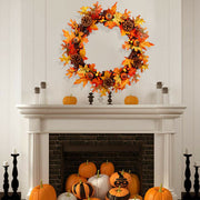 Artificial Maple Leaf Wreath Outdoor Decoration for Halloween