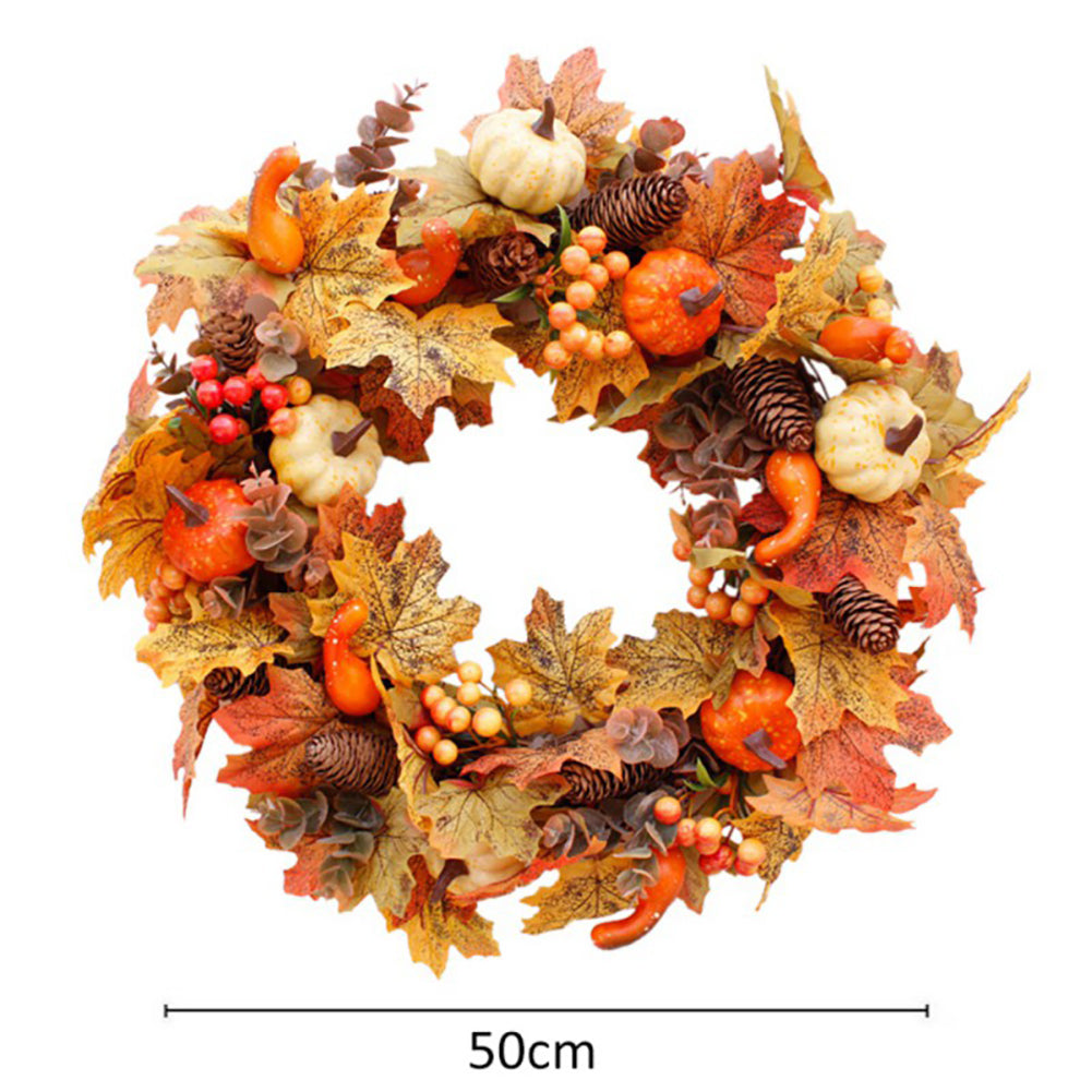 Artificial Wreath for Halloween Thanksgiving Decor