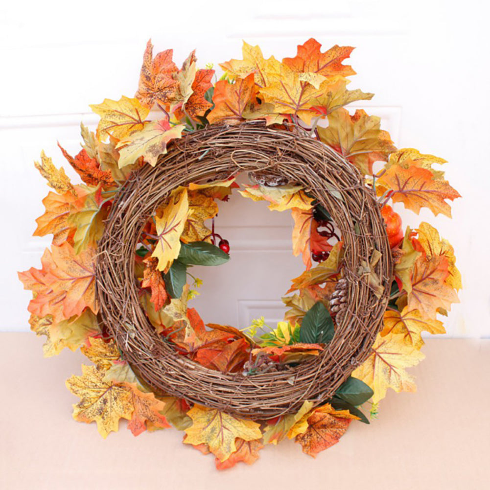 Artificial Wreath for Halloween Thanksgiving Decor