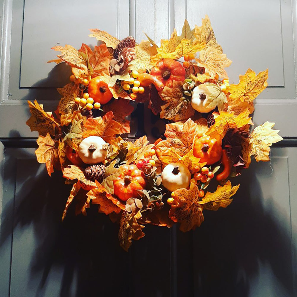 Artificial Wreath for Halloween Thanksgiving Decor