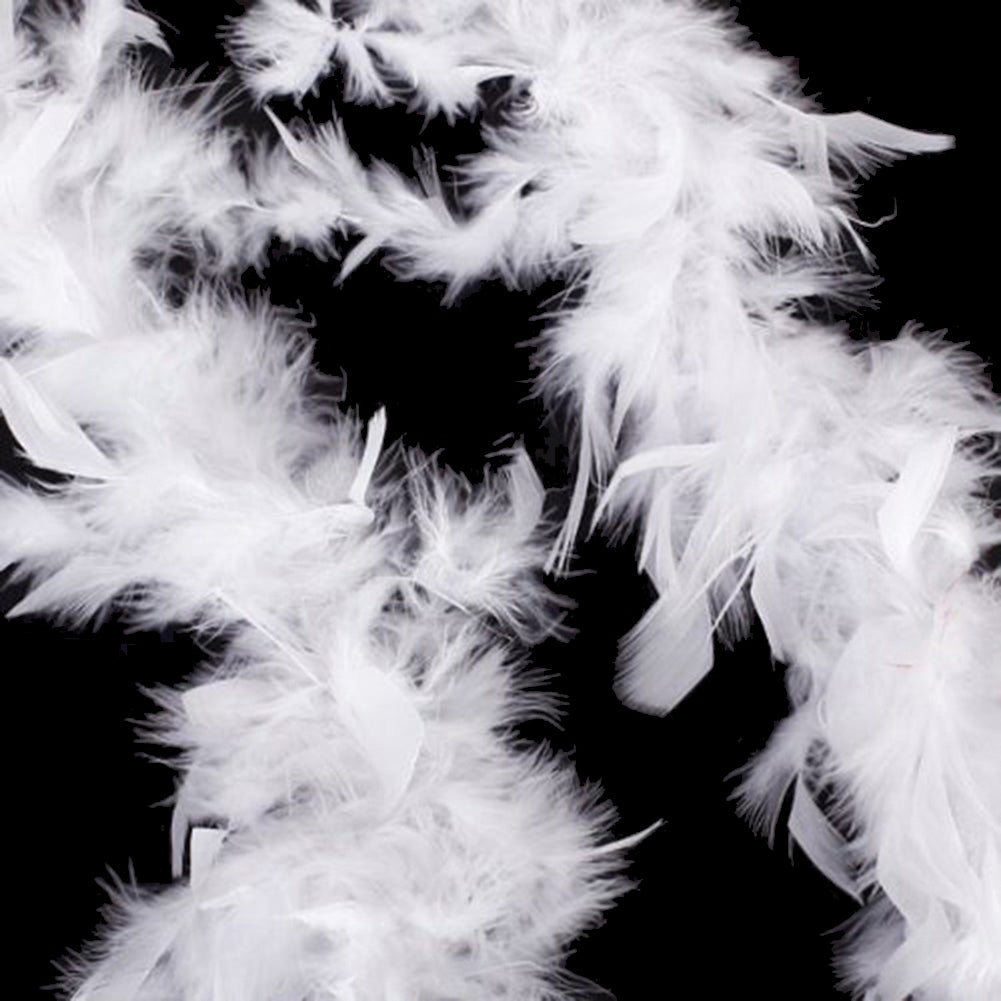 2M White Feather Boa Suitable for Party Wedding Christmas Tree Decoration