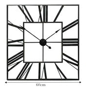 Modern Square Oversized Decorative Metal Wall Clock