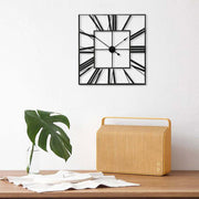 Modern Square Oversized Decorative Metal Wall Clock