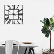 Modern Square Oversized Decorative Metal Wall Clock