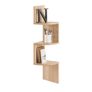 3/5 Tier Wall Corner Bookcase Wall Storage Shelf