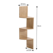 3/5 Tier Wall Corner Bookcase Wall Storage Shelf