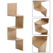 3/5 Tier Wall Corner Bookcase Wall Storage Shelf