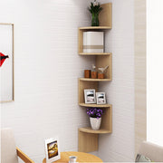 3/5 Tier Wall Corner Bookcase Wall Storage Shelf