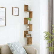 3/5 Tier Wall Corner Bookcase Wall Storage Shelf