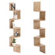 3/5 Tier Wall Corner Bookcase Wall Storage Shelf