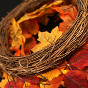 Fall Wreath Front Door Wreath with White Orange Pumpkins