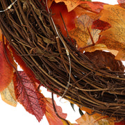 Fall Wreath Front Door Wreath with White Orange Pumpkins