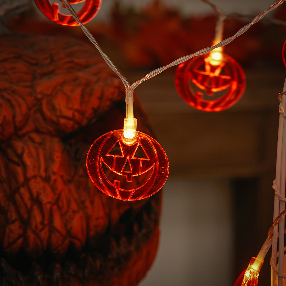 Halloween Smiley Pumpkin LED String Lights Party Decor