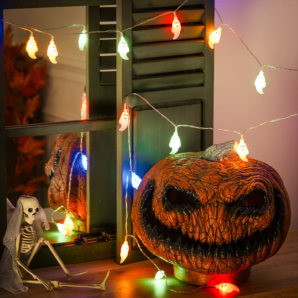 Halloween 20 LED Ghost String Lights for Decoration