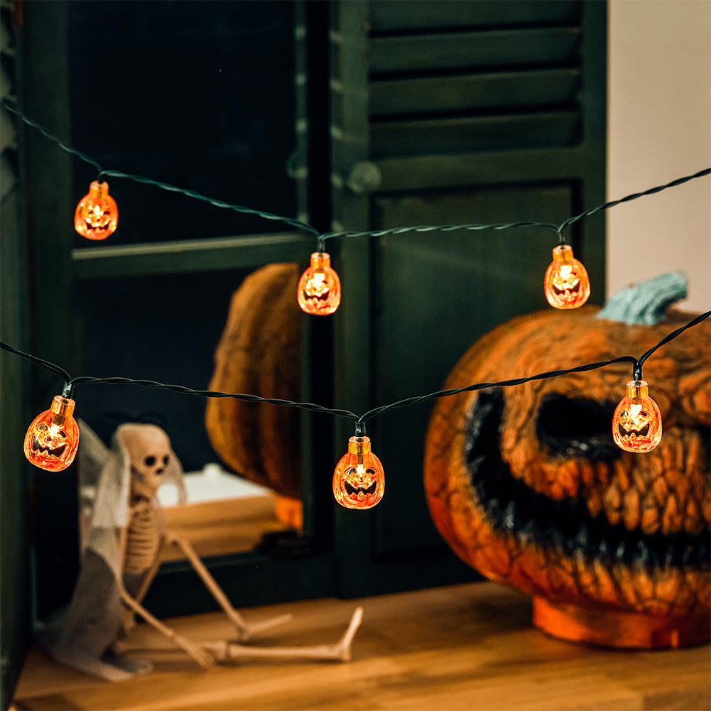 Decorative Pumpkin Halloween Solar Powered LED String Lights