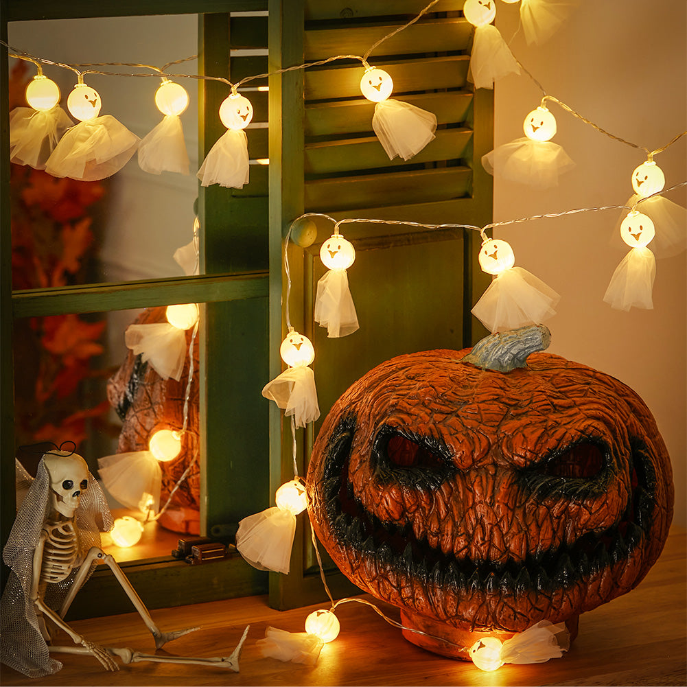 Halloween 20 LED Ghost String Lights for Home and Party Decoration