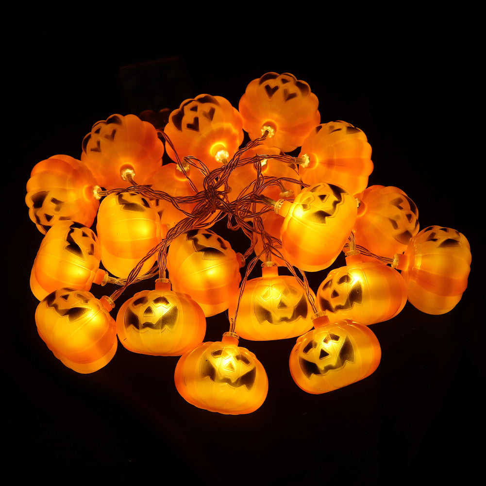 Halloween Pumpkin LED String Lights Battery Operated Decor