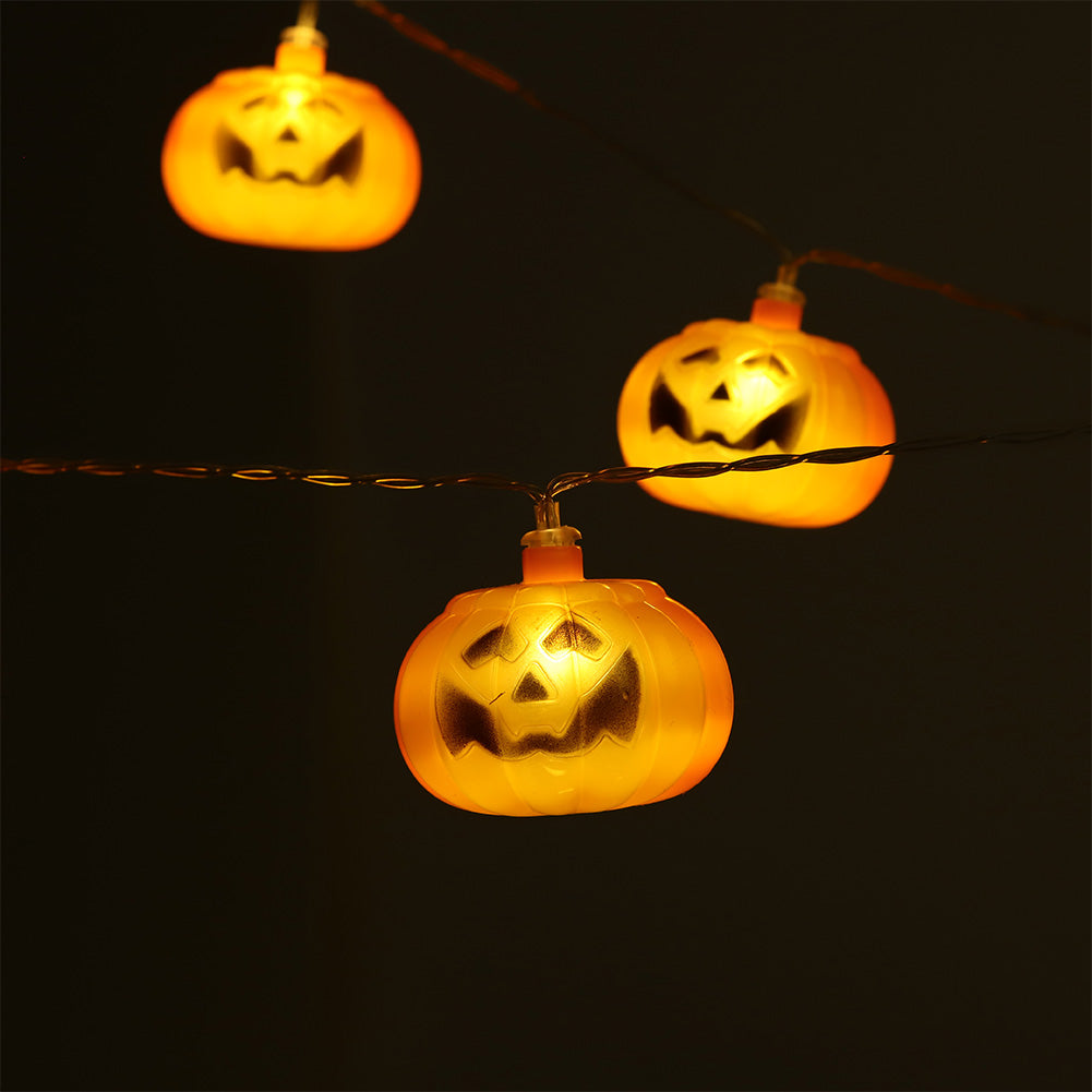 Halloween Pumpkin LED String Lights Battery Operated Decor