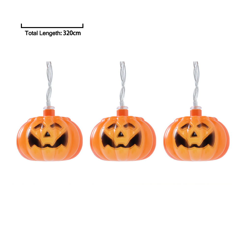 Halloween Pumpkin LED String Lights Battery Operated Decor