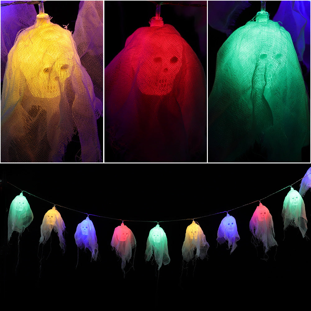 Halloween LED String Lights 20 Skull Lights for Indoor Outdoor