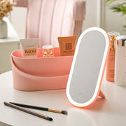 Vanity Travel Makeup Box with LED Light Mirror