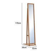 Free Standing Full Length Mirror with Clothes Rack