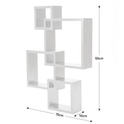 White Wooden Cube Floating Shelf