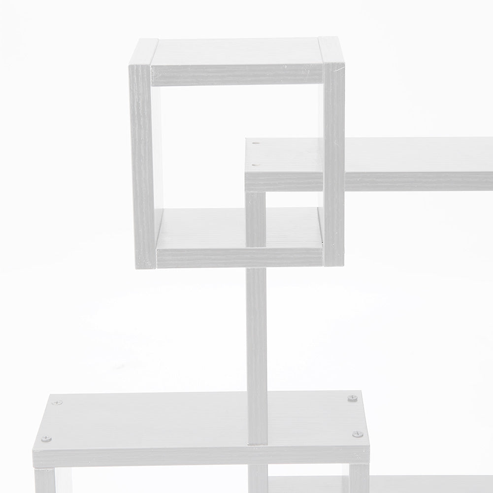 White Wooden Cube Floating Shelf